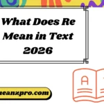 What Does Re Mean in Text
