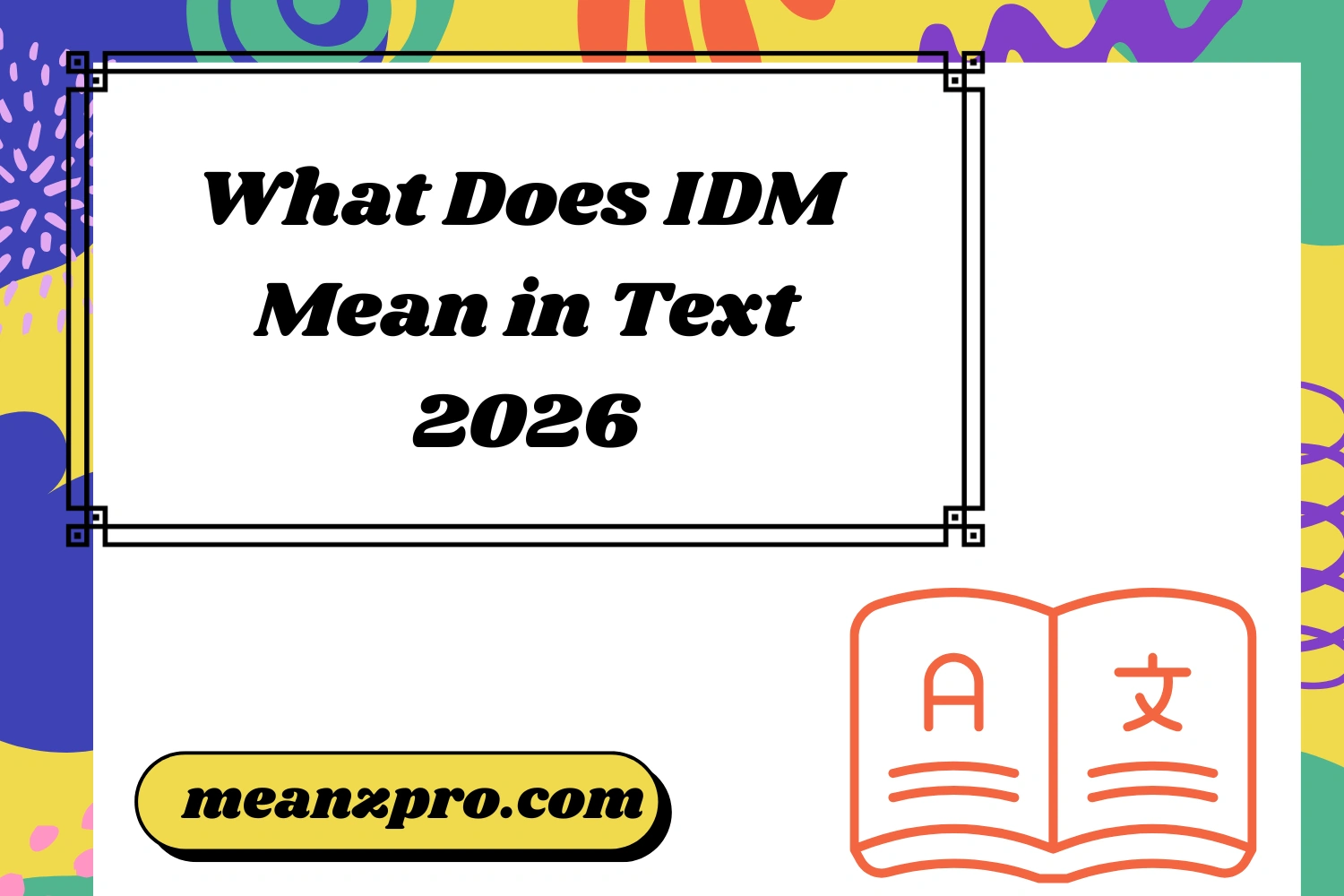 What Does IDM Mean in Text